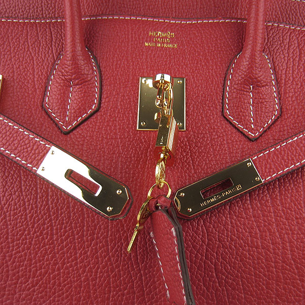 High Quality Fake Hermes Birkin 35CM Togo Leather Bag Red 6089 - Click Image to Close